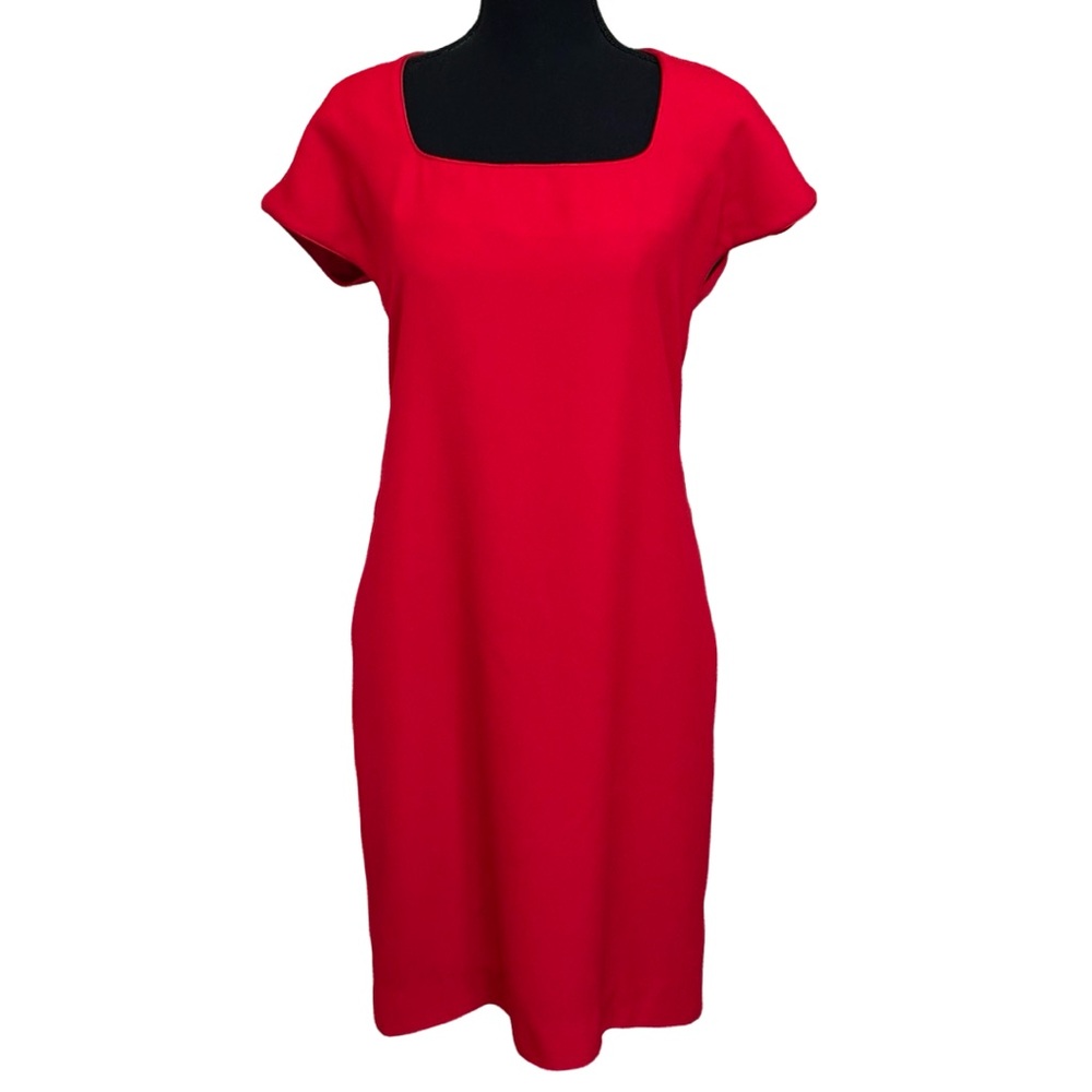 Red Dress w/Full Back Button Down Closure